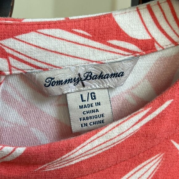 Tommy Bahama Women’s Mahana Beach Sheath Dress – Coral & White Floral – Size L - Picture 3 of 9